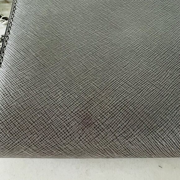 MICHAEL KORS Jet Set Travel Pearl Grey Leather Phone Crossbody Bag - Picture 7 of 10